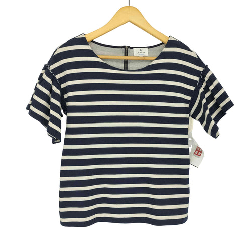 ランバンオンブルー LANVIN en Bleu デザインスリーブボーダーカットソー レディース JPN:38
