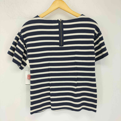 ランバンオンブルー LANVIN en Bleu デザインスリーブボーダーカットソー レディース JPN:38