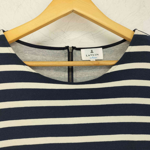 ランバンオンブルー LANVIN en Bleu デザインスリーブボーダーカットソー レディース JPN:38