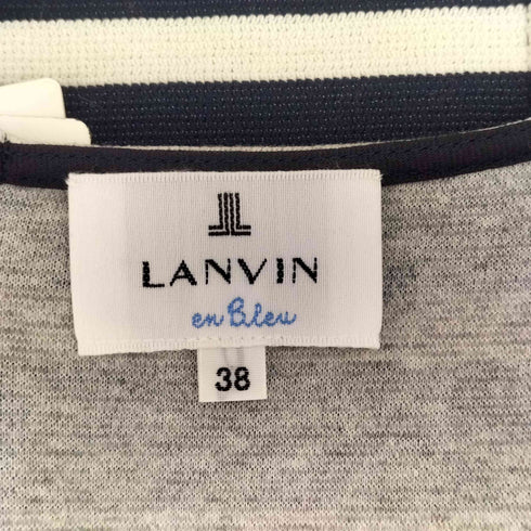 ランバンオンブルー LANVIN en Bleu デザインスリーブボーダーカットソー レディース JPN:38