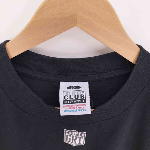 USA製 PRO CLUBボディ HEAVY WEIGHT 53 ロゴプリント アメリカンフットボールチーム S/S クルーネック Tシャツ メンズ 3XL
