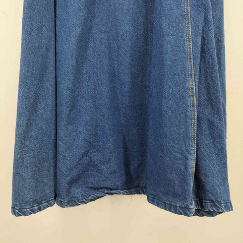 ザラ ZARA スクエアネックデニムワンピース レディース import:M