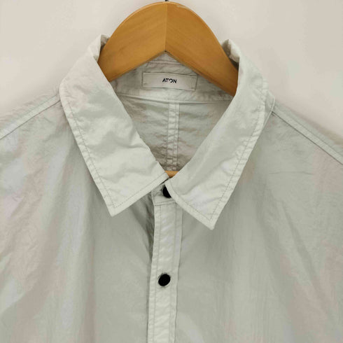 エイトン ATON HAND DYED NYLON SHIRT ジャケット メンズ 06