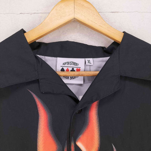 FIFTH STREET POKER SHIRT フレイムデザイン開襟シャツ メンズ JPN:XL