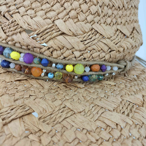 Cappelli ビーズ ストローハット レディース