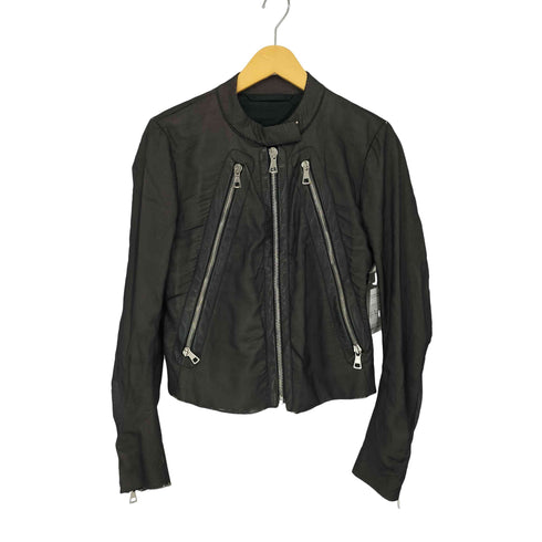 メゾンマルタンマルジェラ Maison Martin Margiela ここのえタグ シアー ラムレザー 八の字ライダースジャケット レディース 40
