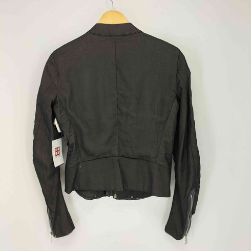 メゾンマルタンマルジェラ Maison Martin Margiela ここのえタグ シアー ラムレザー 八の字ライダースジャケット レディース 40