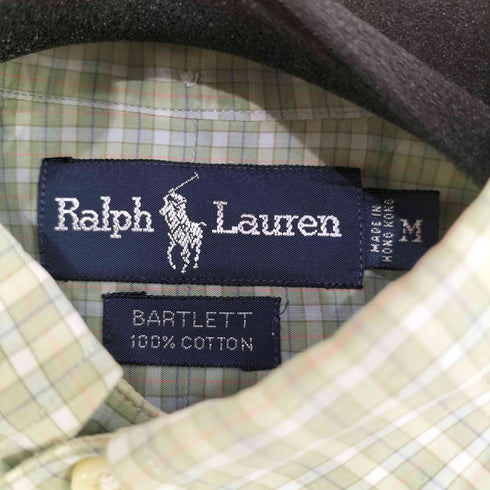 ラルフローレン RALPH LAUREN BARTLETT ポニー刺繍 チェックBDシャツ メンズ import:M