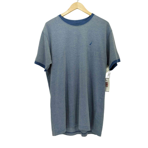 ノーティカ NAUTICA SLEEPWEAR コットンポリ ロゴ刺繍 S/S Tシャツ メンズ import:L