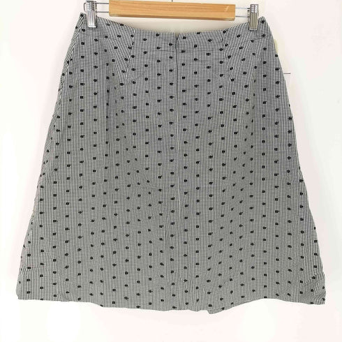 ランバンコレクション LANVIN COLLECTION ドットギンガムチェックスカート レディース 42