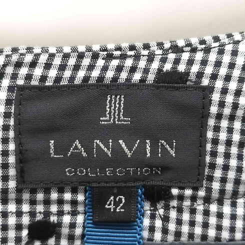 ランバンコレクション LANVIN COLLECTION ドットギンガムチェックスカート レディース 42
