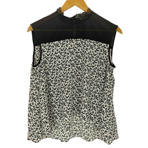 タラジャーモン TARA JARMON シアーショルダーフラワーブラウス レディース M