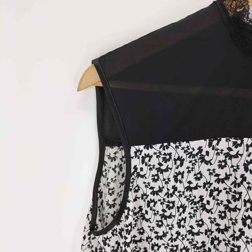 タラジャーモン TARA JARMON シアーショルダーフラワーブラウス レディース M