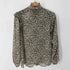 ザラ ZARA L/S フリルデザイン レオパード柄ブラウス レディース import:M