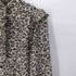 ザラ ZARA L/S フリルデザイン レオパード柄ブラウス レディース import:M