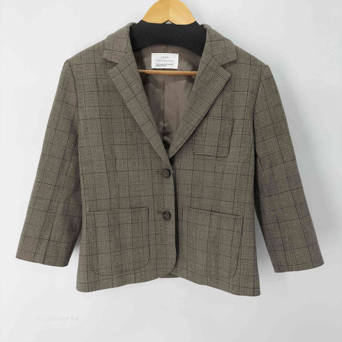 レディラックルカ LADY LUCK LUCA レーヨン混 チェックテーラード セットアップ レディース