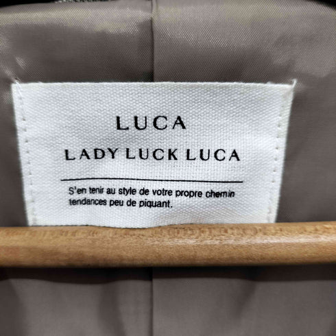 レディラックルカ LADY LUCK LUCA レーヨン混 チェックテーラード セットアップ レディース