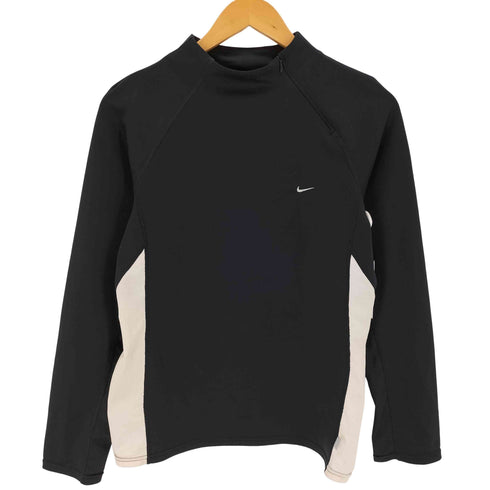 ナイキ NIKE ロゴ刺繍 ハイネックサイドジップL/Sカットソー メンズ JPN:L