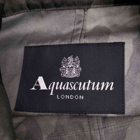 アクアスキュータム AQUASCUTUM ナイロン 迷彩 トレンチコート レディース 40