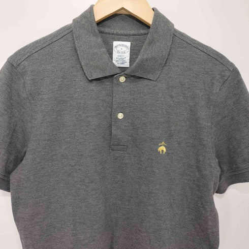 ブルックスブラザーズ BROOKS BROTHERS SLIM FIT ロゴ刺繍 S/S ポロシャツ メンズ import:S