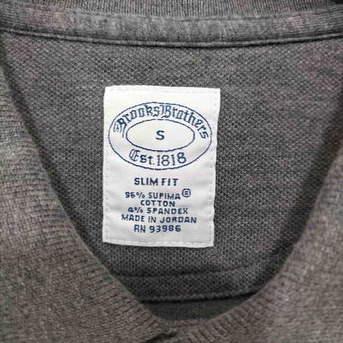 ブルックスブラザーズ BROOKS BROTHERS SLIM FIT ロゴ刺繍 S/S ポロシャツ メンズ import:S
