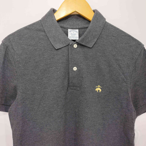 ブルックスブラザーズ BROOKS BROTHERS SLIM FIT ロゴ刺繍 S/S ポロシャツ メンズ import:S