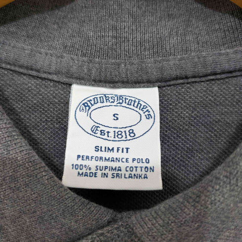 ブルックスブラザーズ BROOKS BROTHERS SLIM FIT ロゴ刺繍 S/S ポロシャツ メンズ import:S