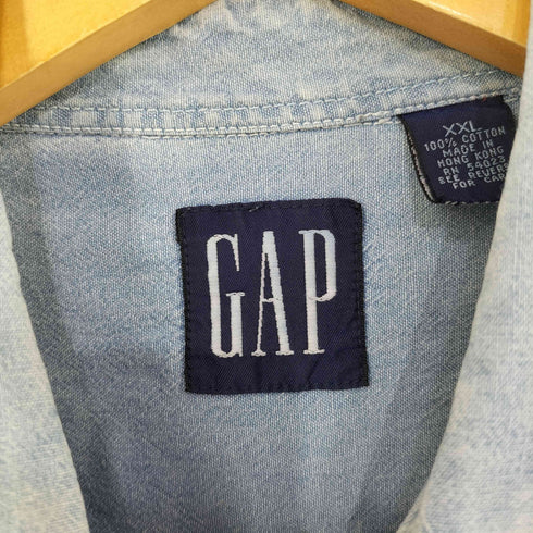 ギャップ Gap OLD 香港製 デカタグ シャンブレーシャツ メンズ import:XXL