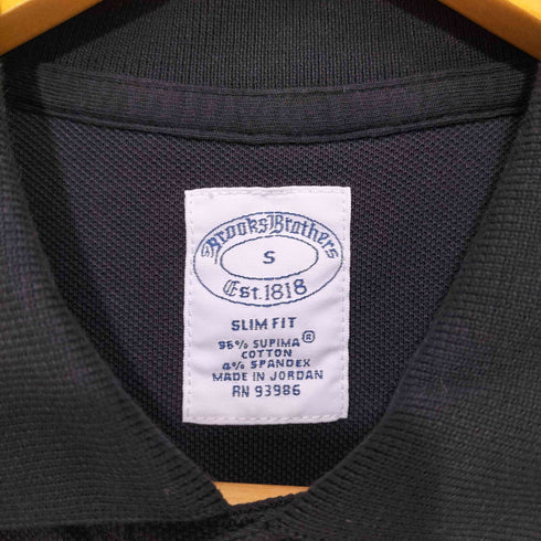 ブルックスブラザーズ BROOKS BROTHERS SLIM FIT ロゴ刺繍 S/S ポロシャツ メンズ import:S