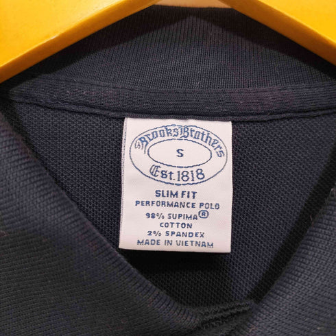 ブルックスブラザーズ BROOKS BROTHERS SLIM FIT ロゴ刺繍 S/S ポロシャツ メンズ import:S