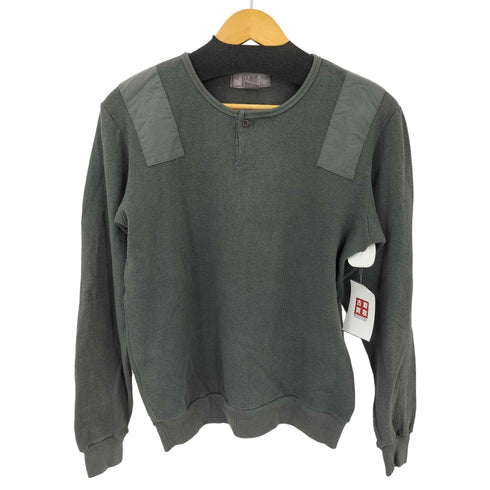 ハーフボタン ショルダーパッチ カットソー メンズ import:M