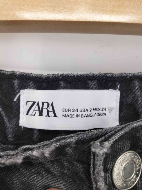 ザラ ZARA ヴィンテージ加工 ストレートダメージデニム レディース EUR32