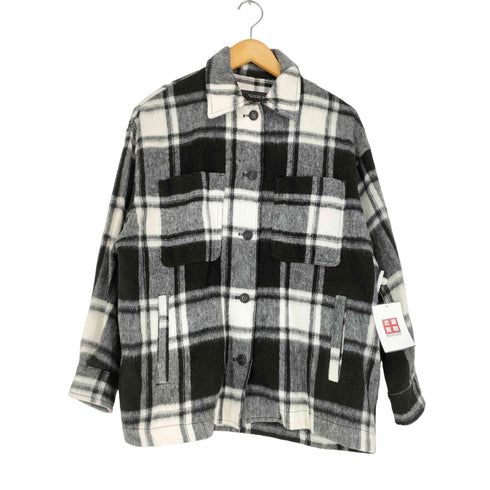 ザラ ZARA ITALIAN FABRIC チェックシャツジャケット メンズ import:S
