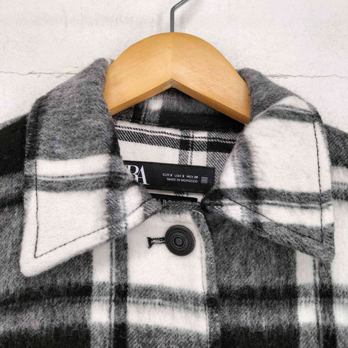 ザラ ZARA ITALIAN FABRIC チェックシャツジャケット メンズ import:S