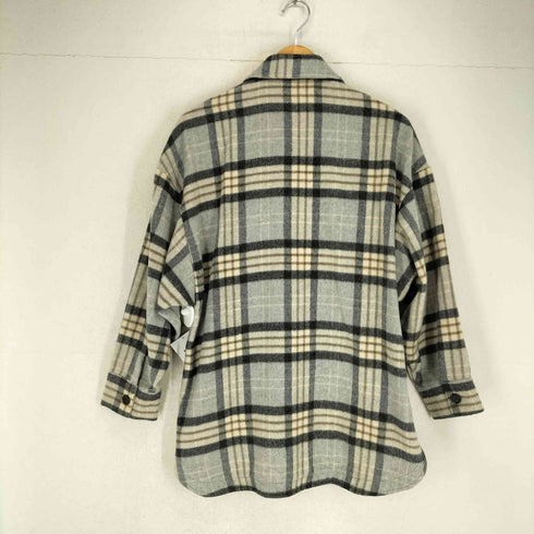 ザラ ZARA オーバーサイズチェックシャツジャケット メンズ import:XS