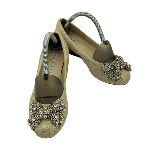 bridget birkin walk イヤビジューリボンウォーキングバレエパンプス レディース JPN:23.5