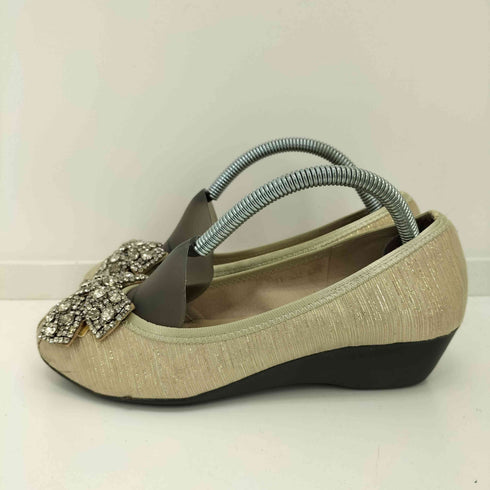 bridget birkin walk イヤビジューリボンウォーキングバレエパンプス レディース JPN:23.5