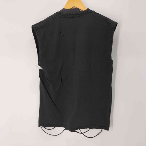 ヘインズ Hanes フロントプリントダメージ加工タンクトップ メンズ import:M