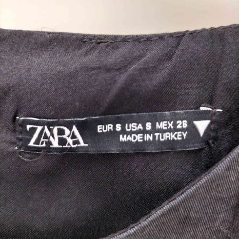 ザラ ZARA VOLUMINOUS SATIN-EFFECT DRESS ボリューム スリーブ ワンピース レディース import:S