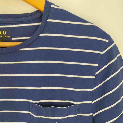 ポロラルフローレン POLO RALPH LAUREN CUSTOM FIT ポニー刺繍 ボーダー ポケットTシャツ メンズ import:S