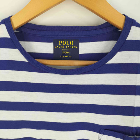 ポロラルフローレン POLO RALPH LAUREN CUSTOM FIT ポニー刺繍 ボーダー ポケットTシャツ メンズ import:S