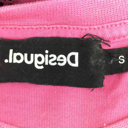 デシグアル Desigual ラインストーン ロゴ クルーネックTシャツ レディース import:S