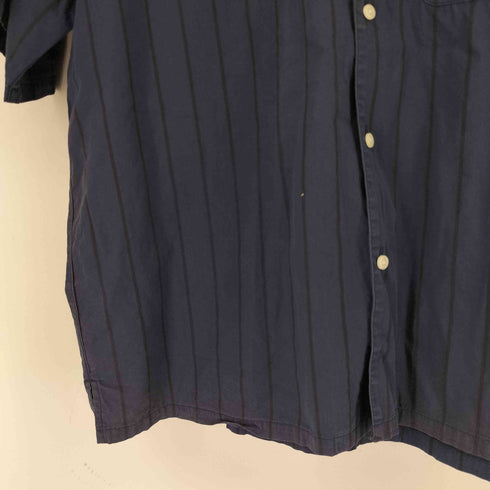 ナノユニバース NANO universe ストライブ S/S 開襟シャツ メンズ JPN:XL