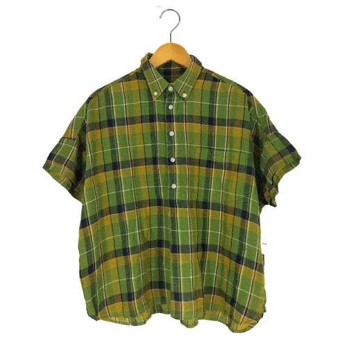 ビームスボーイ BEAMS BOY リネン チェック ボタンダウン プルオーバー シャツ メンズ