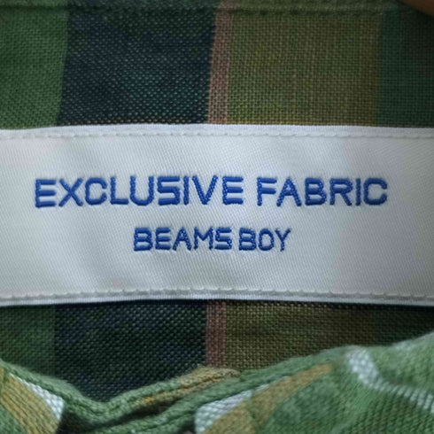ビームスボーイ BEAMS BOY リネン チェック ボタンダウン プルオーバー シャツ メンズ