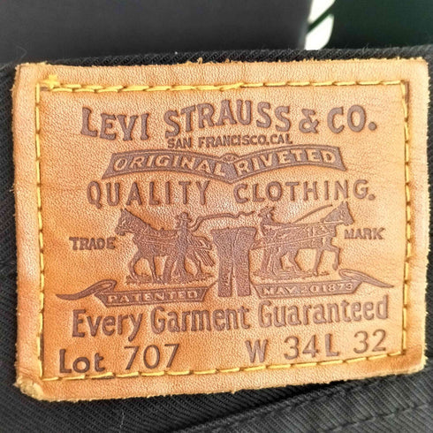 リーバイス Levis 707 ブラック ブーツカット メンズ W34/L32