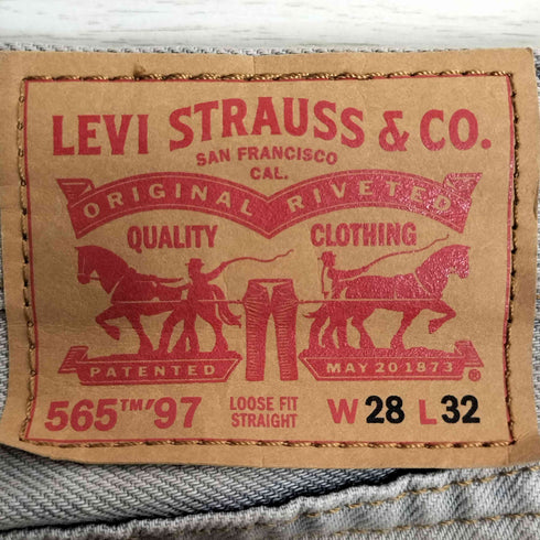 リーバイス Levis 97 565 LOOSE STRAIGHT FIT DENIM PANTS ブリーチ加工 デニムパンツ レディース W28/L32
