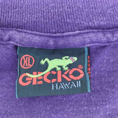 Gecko Hawaii USA製 シングルステッチ ロゴプリントTシャツ メンズ import:XL