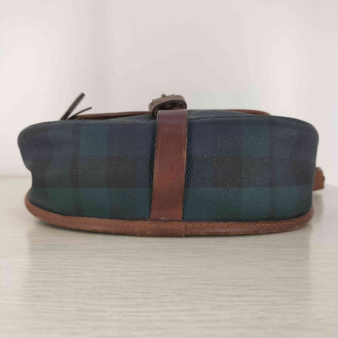 ポロラルフローレン POLO RALPH LAUREN ブラックウォッチ チェック レザー ショルダーバッグ レディース