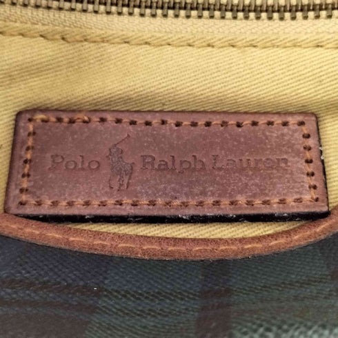 ポロラルフローレン POLO RALPH LAUREN ブラックウォッチ チェック レザー ショルダーバッグ レディース